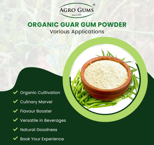 Organic Guar Gum Powder Various Applications